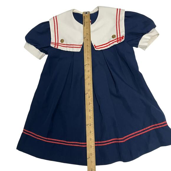 Vintage Fashion Kids Girls Classic Sailor Dress Size 6X - Picture 8 of 9